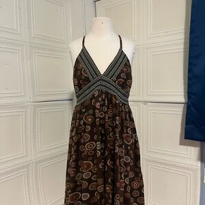 Elegant Black Paisley Dress